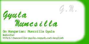 gyula muncsilla business card